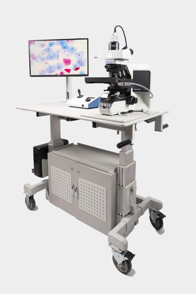 High angle view of RMT role cart fully equipped for service.